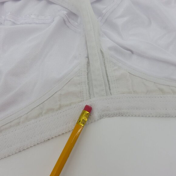 Playtex 46D Bra White 18 Hour Ultimate Shoulder Comfort Smoothing 4693 Wireless - Picture 12 of 16